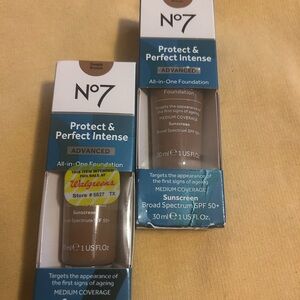 No7 2x new Protect & Perfect Intense Foundation w spf50